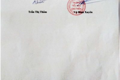 Biên bản kết thúc công khai kết luận thanh tra của trường TH Giao Thiện