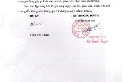 Biên bản kết thúc công khai quy chế quản lý và sử dụng tài sản công năm 2023