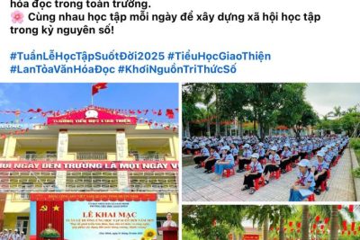 Hưởng ứng tuần lễ học tập suốt đời 2025 của giáo viên và học sinh trường Tiểu học Giao Thiện