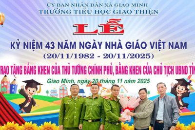 Trường tiểu học Giao Thiện long trọng tổ chức chuỗi hoạt động kỷ niệm 43 năm ngày Nhà giáo Việt Nam 20/11